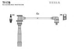 Комплект проводов зажигания для HYUNDAI SONATA IV (EF) 2.7 V6 2001-2004, код двигателя G6BA-G, V см3 2656, кВт 127, л.с. 173, бензин, TESLA T117B
