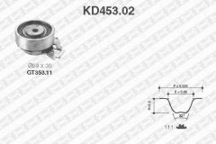 KD453.02_рем.к-кт ГРМ Astra для OPEL ASTRA G седан (T98) 1.6 2000-2005, код двигателя Z16SE, V см3 1598, кВт 62, л.с. 84, бензин, NTN-SNR KD45302