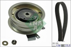 Комплект ремня ГРМ для VW TOURAN (1T1, 1T2) 2.0 EcoFuel 2006-2009, код двигателя BSX, V см3 1984, кВт 80, л.с. 109, природный газ, Ina 530017110