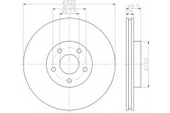 Тормозной диск для FORD FOCUS III Turnier 1.0 EcoBoost 2012-, код двигателя M2DA, V см3 998, кВт 74, л.с. 100, бензин, Brembo 9946814