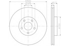 Тормозной диск для FORD GRAND C-MAX (DXA/CB7, DXA/CEU) 1.0 EcoBoost 2012-, код двигателя M1DA, V см3 998, кВт 92, л.с. 125, бензин, Brembo 9946814