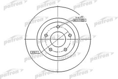 Диск тормозной передн CHRYSLER для PEUGEOT 4008 1.6 HDi AWC 2012-, код двигателя 9HD(DV6C), V см3 1560, кВт 84, л.с. 114, Дизель, PATRON PBD7006