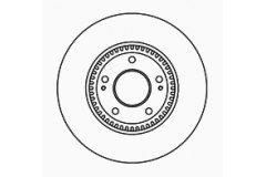 Диск тормозной пер. вент.NK для HYUNDAI NF V (NF) 2.0 CRDi 2006-2010, код двигателя D4EA-F, V см3 1991, КВт100, Л.с.136, Дизель, Nk 203422