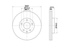 Диск тормозной TEXTAR для MAZDA 6 седан (GJ, GL) 2.2 D 2012-, код двигателя SHY1, V см3 2191, кВт 129, л.с. 175, Дизель, Textar 92257403