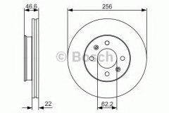 Тормозной диск передний 0986479R77 для HYUNDAI ACCENT III (MC) 1.5 CRDi GLS 2005-2010, код двигателя D4FA, V см3 1493, кВт 81, л.с. 110, Дизель, Bosch 0986479R77