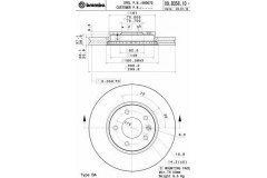 Диск тормозной Standard | перед | для CHEVROLET VOLT EV 150 2011-, код двигателя LUU, V см3 1398, кВт 111, л.с. 151, Бензин / электричество, Brembo 09B35610