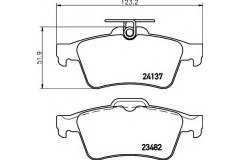 Колодки тормозные дисковые для MAZDA 3 (BK) 1.6 2003-2009, код двигателя B6ZE, V см3 1598, кВт 77, л.с. 105, бензин, Bosch 986494127