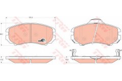 Колодки передние SONATA V, TUCSON (JM), SOU (AM) GDB3352 для HYUNDAI ELANTRA (XD) 2.0 CRDi 2001-2006, код двигателя D4EA, V см3 1991, кВт 83, л.с. 113, Дизель, TRW/Lucas GDB3352