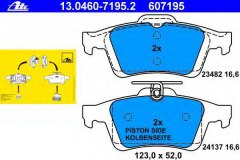 Колодки тормозные дисковые задн, для OPEL VECTRA C (Z02) 2.2 DTI 16V 2002-2004, код двигателя Y 22 DTR, V см3 2172, кВт 86, л.с. 117, Дизель, Ate 13046071952