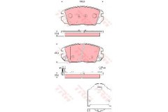 Колодки тормозные дисковые передн для HYUNDAI GRANDEUR (TG) 2.2 CRDi 2006-2011, код двигателя D4EB, V см3 2188, кВт 110, л.с. 150, Дизель, TRW/Lucas GDB3409