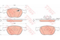 Колодки тормозные передние для FORD TRANSIT CONNECT (P65_, P70_, P80_) 1.8 TDCi 2006-2013, код двигателя RWPA,RWPC,RWPD, V см3 1753, кВт 81, л.с. 110, Дизель, TRW/Lucas GDB1532