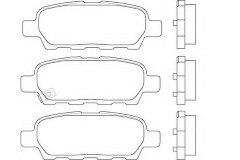 Колодки тормозные дисковые задн INFINITI для NISSAN TIIDA Наклонная задняя часть (C11) 1.5 dCi 2007-2011, код двигателя K9K,K9K 278, V см3 1461, кВт 78, л.с. 106, Дизель, NISSAN D4060JA00J