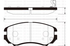 SP1202SNS_[581012HA10] !колодки дисковые п Elantra 1.6 для HYUNDAI ELANTRA (XD) 2.0 CRDi 2001-2006, код двигателя D4EA, V см3 1991, кВт 83, л.с. 113, Дизель, Sangsin brake SP1202