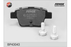 КОЛОДКИ ТОРМОЗНЫЕ ДИСКОВЫЕ FENOX для PEUGEOT 307 (3A/C) 1.4 2000-, код двигателя KFW(TU3JP), V см3 1360, кВт 55, л.с. 75, бензин, FENOX BP43043