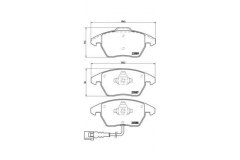 Колодки тормозные дисковые передн AUDI для SKODA FABIA II (542) 1.2 TDI 2010-2014, код двигателя CFWA, V см3 1199, кВт 55, л.с. 75, Дизель, Brembo P85075