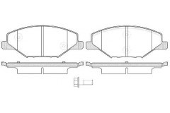 Комплект тормозных колодок для SKODA FABIA II (542) 1.2 2007-2014, код двигателя BZG,CEVA,CGPA,CHTA, V см3 1198, кВт 51, л.с. 70, бензин, Remsa 155300