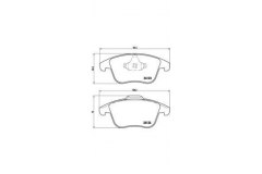 Колодки тормозные дисковые передн для FORD MONDEO IV (BA7) 2.0 Flexifuel 2009-2015, код двигателя TBBA,TBBB, V см3 1999, КВт107, Л.с.145, Бензин/этанол, Brembo P24076