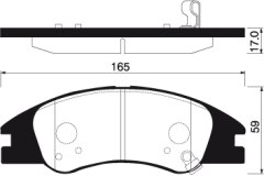 SP1167SNS_=1134 02 колодки дисковые п Cerato 1.6i 16V для KIA RIO седан (DC_) 1.3 2002-2005, код двигателя A3E, V см3 1343, кВт 60, л.с. 82, бензин, Sangsin brake SP1167