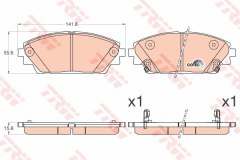 Колодки передние 3 (BM) 2013- GDB3592 для MAZDA 3 (BM, BN) 1.5 D 2016-, код двигателя S5Y5, V см3 1498, кВт 77, л.с. 105, Дизель, TRW/Lucas GDB3592