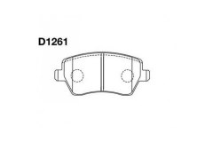 Колодки дисковые для RENAULT CLIO III (BR0/1, CR0/1) 1.2 16V 2005-, код двигателя D4F764, V см3 1149, кВт 58, л.с. 78, бензин, Kashiyama D1261