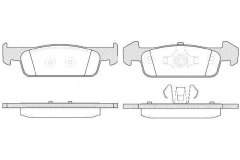 1540 10_колодки дисковые передние Dacia Logan II для RENAULT LOGAN II (B8_) 1.2 2013-, код двигателя D4F732, V см3 1149, кВт 55, л.с. 75, бензин, Remsa 154010