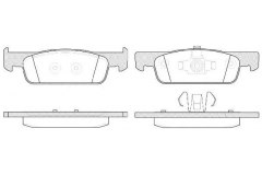 Комплект тормозных колодок для RENAULT LOGAN II (B8_) 1.6 2014-, код двигателя K7M812, V см3 1598, кВт 60, л.с. 82, бензин, Remsa 154000