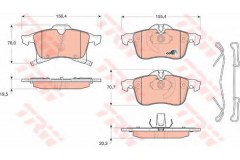 Колодки передние ASTRA H GDB1668 для OPEL ASTRA FAMILY (L48) 1.3 CDTI 2009-, код двигателя Z13DTH, V см3 1248, кВт 66, л.с. 90, Дизель, TRW/Lucas GDB1668