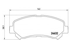 Колодки тормозные дисковые передн для NISSAN QASHQAI / QASHQAI +2 I (J10, JJ10) 1.6 2010-2013, код двигателя HR16DE, V см3 1598, кВт 86, л.с. 117, бензин, Brembo P56062