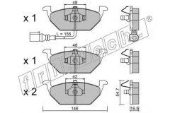 Комплект тормозных колодок, дисковый тормоз для VW CADDY III Фургон (2KA, 2KH, 2CA, 2CH) 1.6 2004-2015, код двигателя BGU,BSE,BSF, V см3 1595, кВт 75, л.с. 102, бензин, fri.tech. 2202