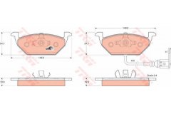 Колодки передние SKODA OCTAVIA (1U_, 1Z_), GOLF IV-VI, JETTA III-IV GDB1386 для VW GOLF IV Variant (1J5) 2.0 Bi-Fuel 2002-2006, код двигателя BEH, V см3 1984, кВт 85, л.с. 116, Бензин/природный газ (CNG), TRW/Lucas GDB1386