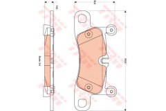 Колодки тормозные дисковые | зад | для VW TOUAREG (7P5) 3.6 V6 FSI 2010-, код двигателя CGRA, V см3 3597, кВт 206, л.с. 280, бензин, TRW/Lucas GDB1875