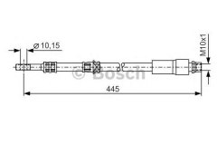 Тормозной шланг для OPEL ASTRA H универсал (A04) 1.7 CDTI 2007-2014, код двигателя A17DTJ,Z17DTJ, V см3 1686, кВт 81, л.с. 110, Дизель, Bosch 1987476455