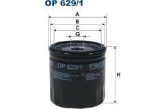 Фильтр масляный Filtron для FORD B-MAX (JK) 1.4 2012-, код двигателя SPJD, V см3 1388, кВт 66, л.с. 90, бензин, Filtron OP6291