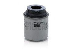 Фильтр масляный W712 для SKODA FABIA II (542) 1.2 TSI 2010-2014, код двигателя CBZB, V см3 1197, кВт 77, л.с. 105, бензин, MANN-FILTER W71294