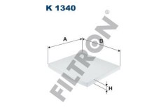 Фильтр салона для KIA OPTIMA 1.7 CRDi 2012-, код двигателя D4FD-L, V см3 1685, кВт 100, л.с. 136, Дизель, Filtron K1340