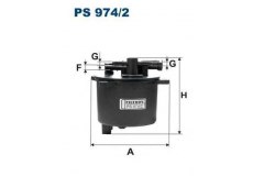 Топливный фильтр для PEUGEOT 407 SW (6E_) 2.2 HDi 170 2006-, код двигателя 4HT(DW12BTED4), V см3 2179, кВт 125, л.с. 170, Дизель, Filtron PS9742