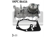 VKPC86416_помпа Clio для RENAULT MEGANE CC (EZ0/1_) 1.6 16V (EZ0U, EZ1U) 2010-, код двигателя K4M858, V см3 1598, КВт81, Л.с.110, бензин, Skf VKPC86416