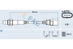 Лямбда-зонд для VW CADDY III Фургон (2KA, 2KH, 2CA, 2CH) 1.6 BiFuel 2011-2015, код двигателя CHGA, V см3 1595, кВт 75, л.с. 102, Бензин/автогаз (LPG), FAE 77439