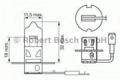 Лампа накаливания Н3 (PK22s), 12В 55Вт, Pure Light для MAZDA 323 F VI (BJ) 1.6 2001-2004, код двигателя ZM, V см3 1598, кВт 70, л.с. 95, бензин, Bosch 1987302031