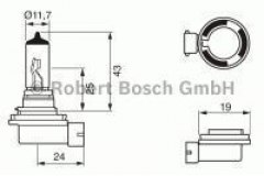 Лампа автомобильная Bosch 1987302084 H11 12V 55W для PEUGEOT 307 SW (3H) 1.4 16V 2003-, код двигателя KFU(ET3J4), V см3 1360, кВт 65, л.с. 88, бензин, Bosch 1987302084