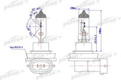 Лампа галогенная H11 LL 12 55 PGJ19-2 для FIAT SEDICI (FY_) 1.9 D Multijet 4x4 2006-2014, код двигателя D19AA, V см3 1910, кВт 88, л.с. 120, Дизель, PATRON PLH111255