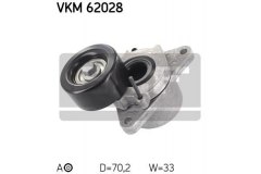 VKM62028_ролик натяжной ремня НО с механизмом натяжения Navara для NISSAN NP300 NAVARA (D40) 2.5 dCi 2005-, код двигателя YD25DDTi, V см3 2488, кВт 106, л.с. 144, Дизель, Skf VKM62028