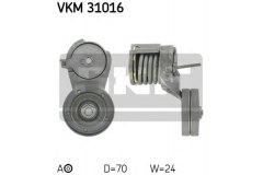 Натяжитель приводного ремня генератора, с кондиционером Skoda 1.6 96 Golf IV 1.4 16V-1.6 16V 97 A для VW BORA (1J2) 1.6 FSI 2002-2005, код двигателя BAD, V см3 1598, кВт 81, л.с. 110, бензин, Skf VKM31016