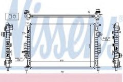 NS65615A_радиатор системы охлаждения! АКПП Mondeo 2.0 TDCi 07 для FORD FOCUS III 2.0 TDCi 2010-, код двигателя TXDB, V см3 1997, кВт 120, л.с. 163, Дизель, Nissens 65615A