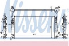 Радиатор FOCUS II, 3 (BK) 62017A для FORD FOCUS II (DA_, HCP) 1.8 TDCi 2005-2012, код двигателя KKDA,KKDB, V см3 1753, кВт 85, л.с. 115, Дизель, Nissens 62017A