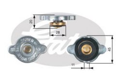 Крышка горловины радиатора TOYOTA для NISSAN ALMERA TINO (V10) 1.8 2000-2006, код двигателя QG18DE, V см3 1769, КВт84, Л.с.114, бензин, Gates RC124