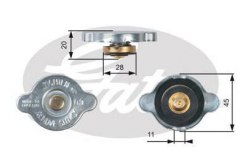 Крышка горловины радиатора TOYOTA для NISSAN ALMERA TINO (V10) 2.0 2000-2003, код двигателя SR20DE, V см3 1998, КВт100, Л.с.136, бензин, Gates RC124