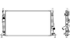 33011027SAK_радиатор системы охлаждения16мм 3, Focus II для FORD FOCUS C-MAX 2.0 2004-2007, код двигателя AODA,AODB,SYDA, V см3 1999, КВт107, Л.с.145, бензин, Sakura 33011027
