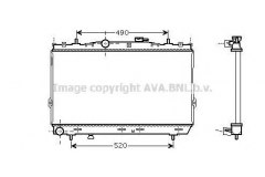 Радиатор охлаждения двигателя для HYUNDAI COUPE (GK) 2.7 V6 2007-2009, код двигателя G6BA-G, V см3 2656, кВт 121, л.с. 165, бензин, Ava HY2095