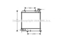 AVA HYA2085_радиатор системы охлаждения МКПП Accent 1.3 для HYUNDAI ACCENT II (LC) 1.5 2000-2005, код двигателя G4EB, V см3 1495, кВт 66, л.с. 90, бензин, Ava HYA2085